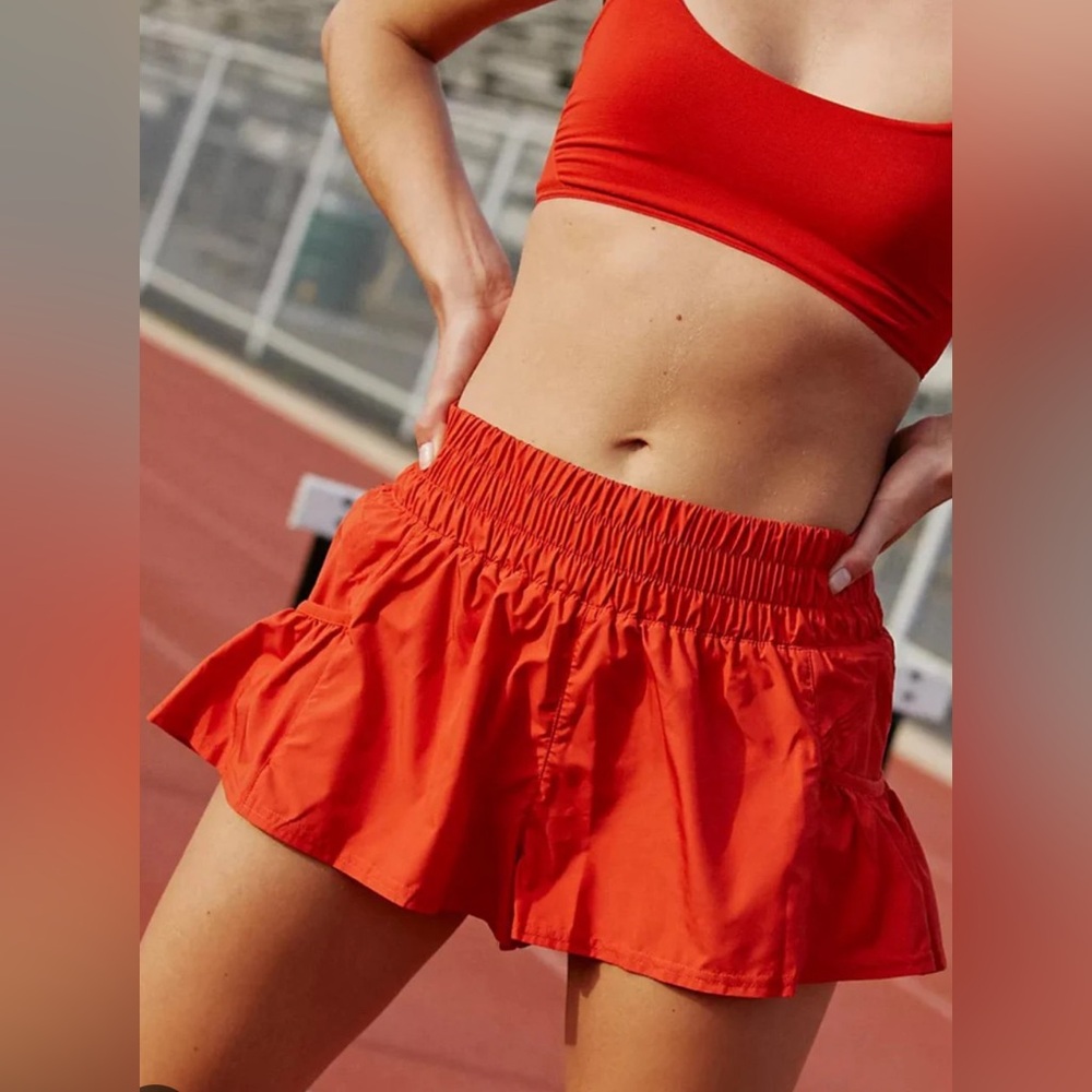 NWT FP Movement Get Your Flirt On Shorts Red Large